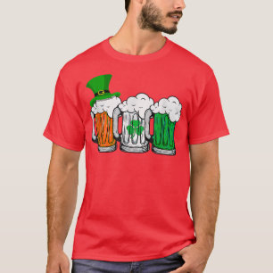 Camiseta Irish Beer Ireland Flag Dia de São Patrício Shamro