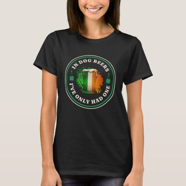 Camiseta Irish Beer Ireland Flag St Patricks Day  Drinking  (Frente)