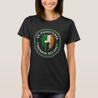 Camiseta Irish Beer Ireland Flag St Patricks Day  Drinking 