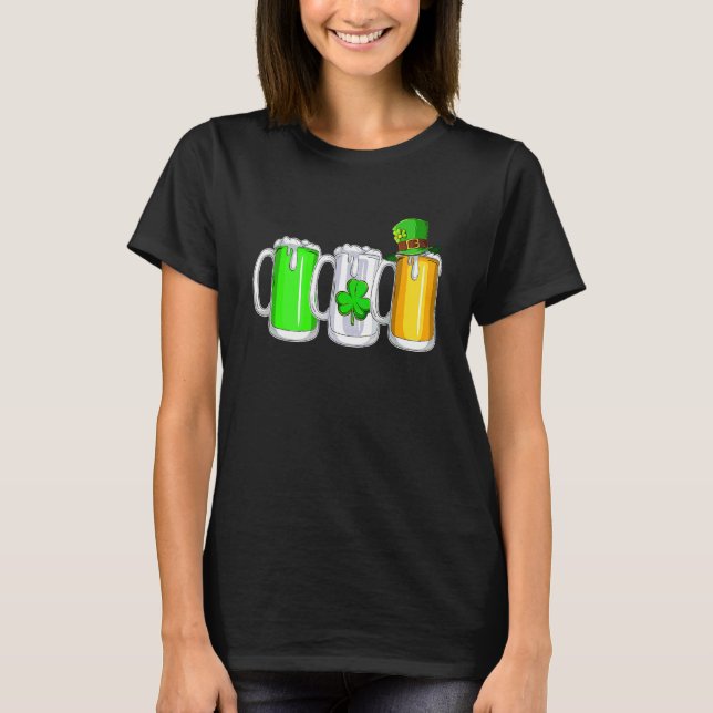Camiseta Irish Beer Ireland Flag St PattyDay Men Sh (Frente)
