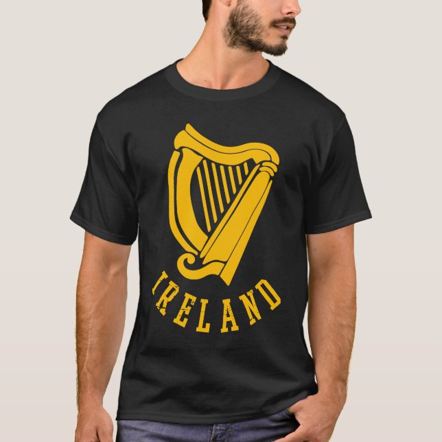 Camiseta Irish Celtic Harp Medieval Emblem of Ireland  1 (Frente)