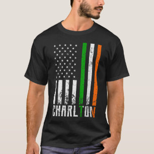Camiseta Irish CHARLTON Family American Flag Irlanda Flag