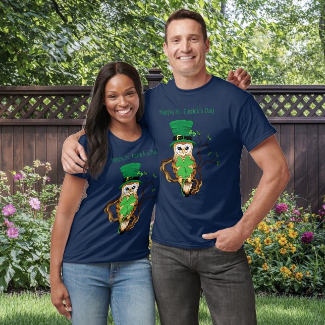 Camiseta Irish Clovers Owl Green (Criador carregado)