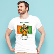 Irish Cowboy Gnome Lucky T Shirt