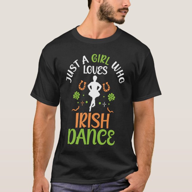 Camiseta Irish Dance St Patricks Day Reel Girl Irish Step D (Frente)