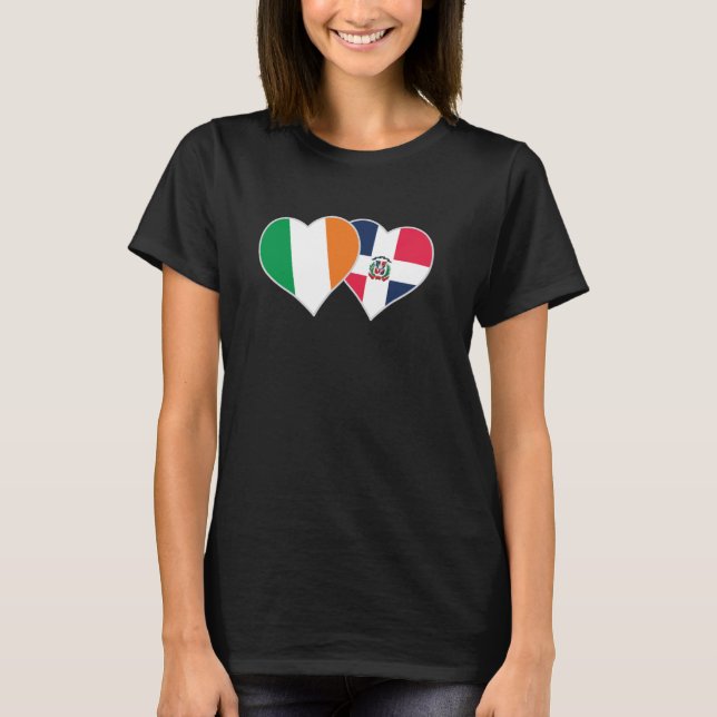 Camiseta Irish Dominican Flag Heart Ireland República Domin (Frente)