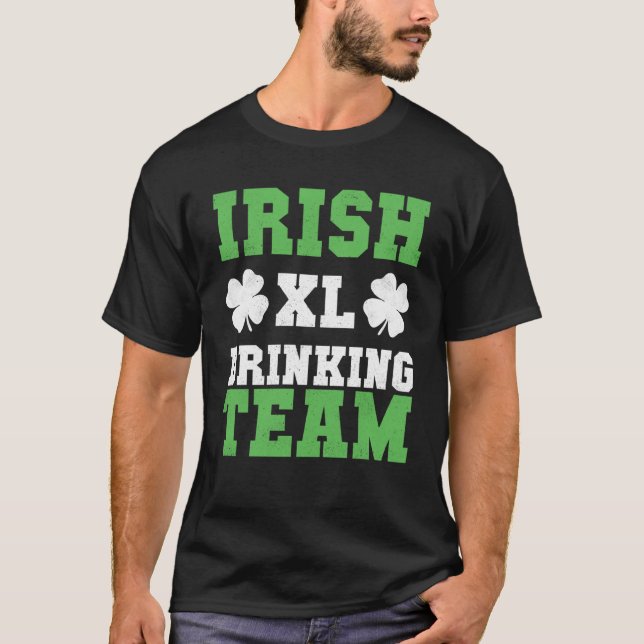 Camiseta Irish Drinking Team Baseball St Patricks Day (Frente)