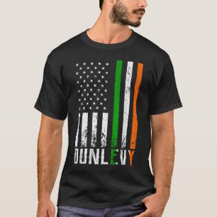 Camiseta Irish DUNLEVY Family American Flag Irlanda Flag