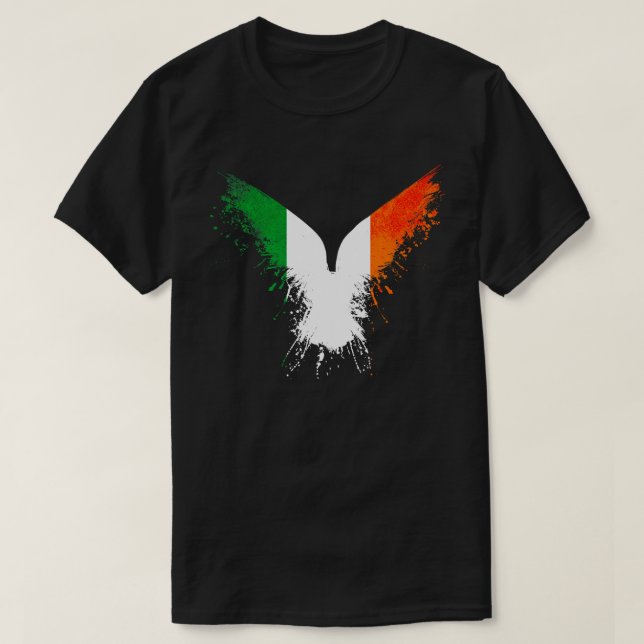 Camiseta Irish Eagle Flag (Frente do Design)