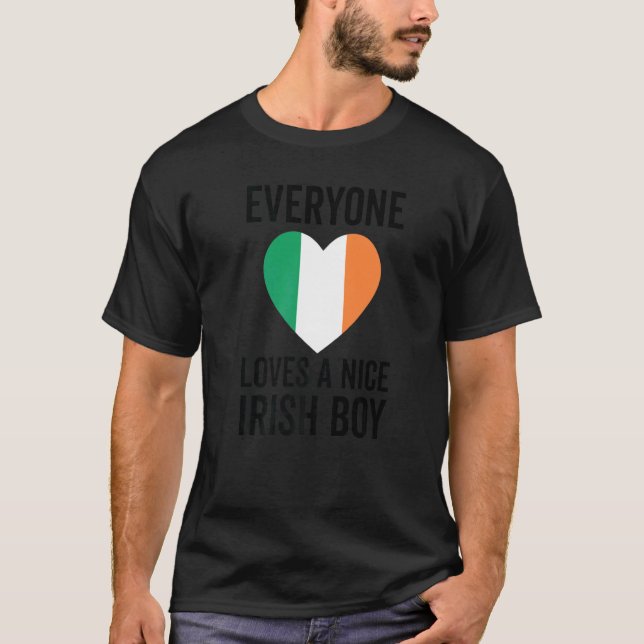 Camiseta Irish Flag All ama A Nice Irish Boy (Frente)