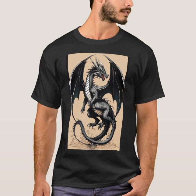 Camiseta "Irish Flag Dragon: Esports Fury T-Shirt Design" (Frente)