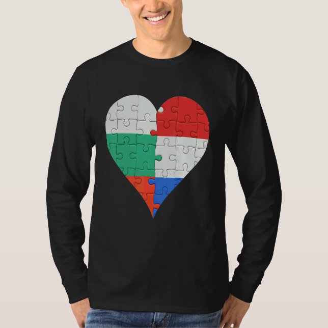 Camiseta Irish Flag Heart, búlgaro (Frente)