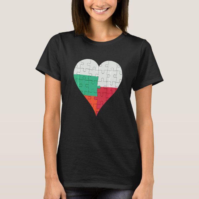 Camiseta Irish Flag Heart da Bulgária (Frente)