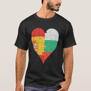Camiseta Irish Flag Heart, espanhol búlgaro
