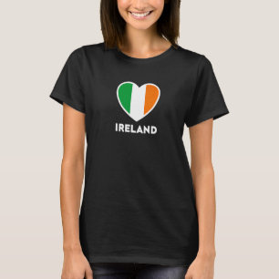 Camiseta Irish Flag Heart Orange White Irish