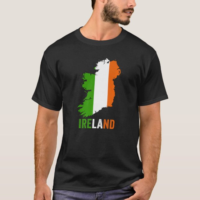 Camiseta Irish Flag I love Ireland Priord Map Men Women Kid (Frente)