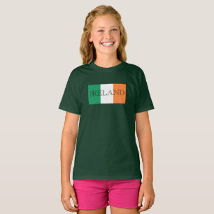 Camiseta Irish Flag Ireland Girls Tagless cn