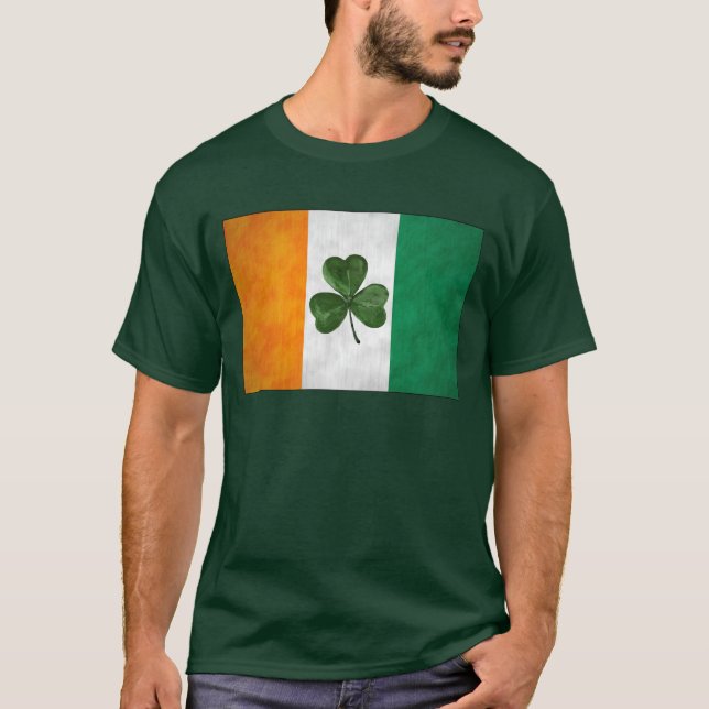 Camiseta Irish Flag Lucky Shamrock (Frente)