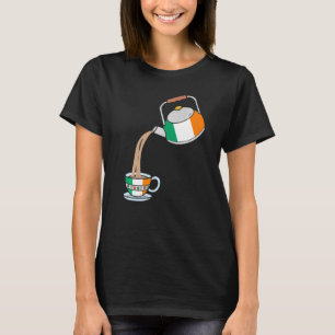 Camiseta Irish Flag Of Ireland With Teapot & Teacup