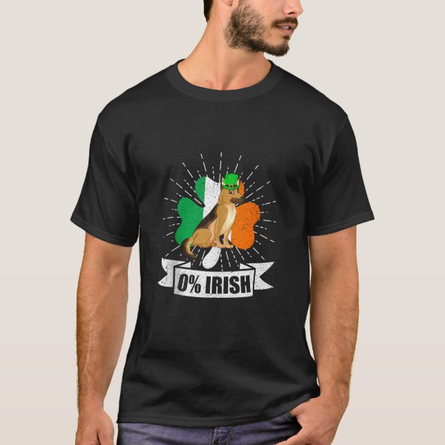 Camiseta Irish Flag Saint Patrick Day Shamrock German (Frente)