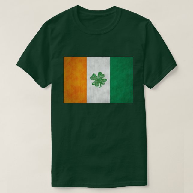 Camiseta Irish Flag Shamrock T-shirts (Frente do Design)