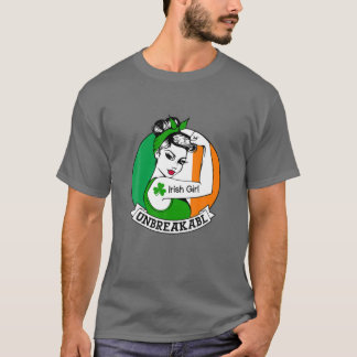 Camiseta Irish Girl Unbreak - Patrick Day Ireland Flag