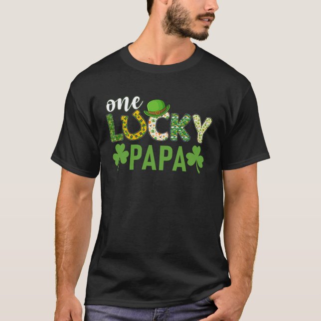 Camiseta Irish Group Matching One Lucky Papa St Patrick s D (Frente)