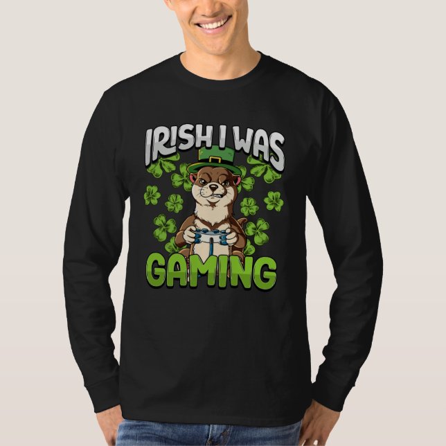 Camiseta Irish I Was Gaming  4 (Frente)