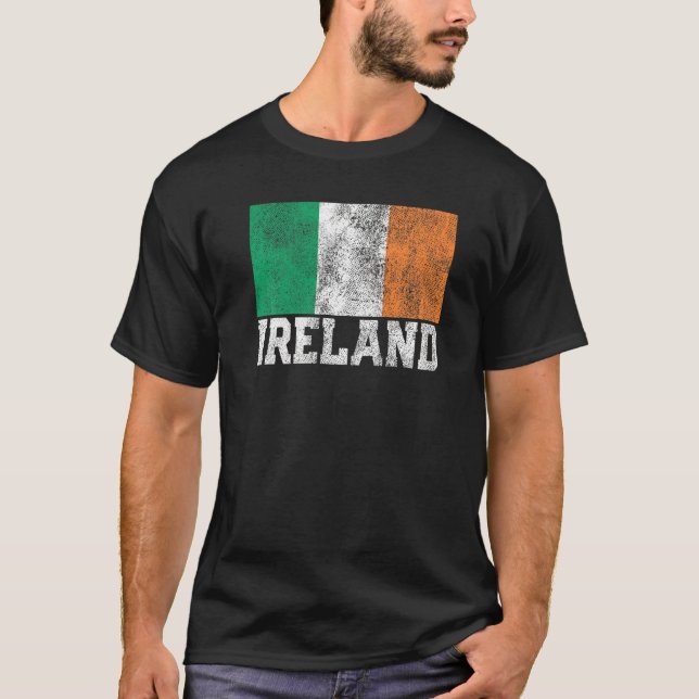 Camiseta Irish Ireland Flag Pride Roots Country Rua Patrick (Frente)
