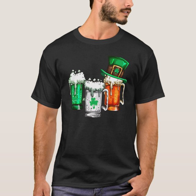 Camiseta Irish Irish Holiday Irish Beer Shamrock Beer (Frente)