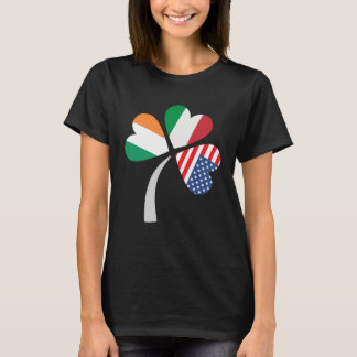Camiseta Irish Italian American Flag Ireland Italy USA Patr