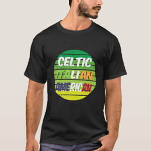 Camiseta Irish Italiana Flag, Sunset Retro Rua, Irlanda Ita