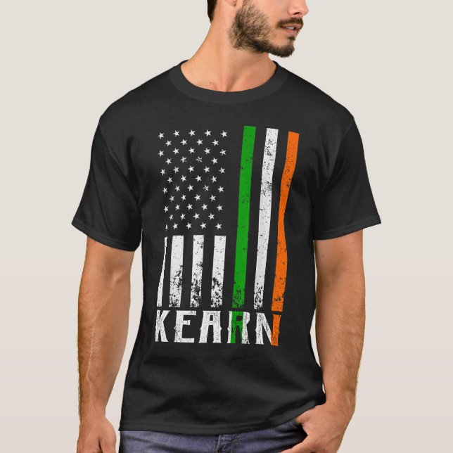 Camiseta Irish KEARN Family American Flag Irlanda (Frente)