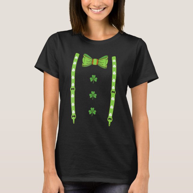 Camiseta Irish Leprechaun Costume Tuxedo St Patrick's Day B (Frente)