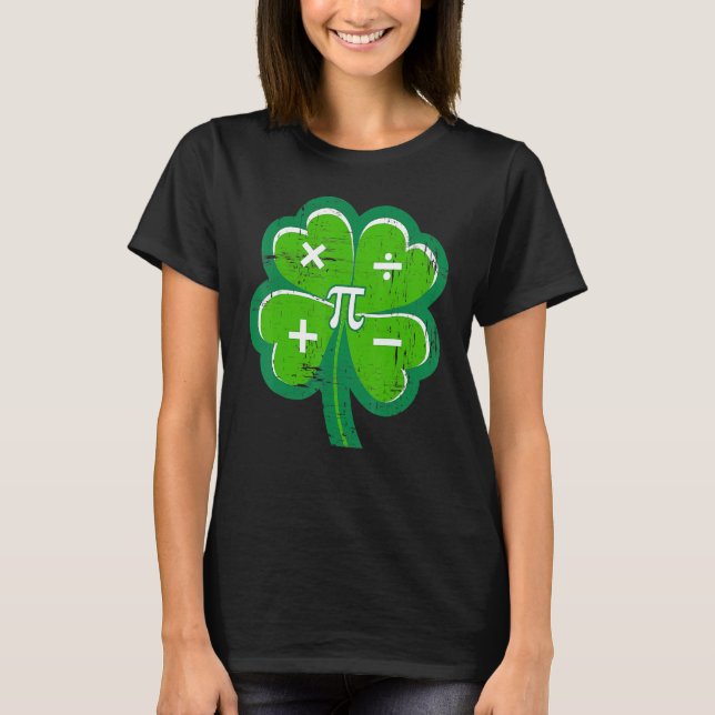 Camiseta Irish Math Teacher Shamrock St Patricks Day Pi Day (Frente)