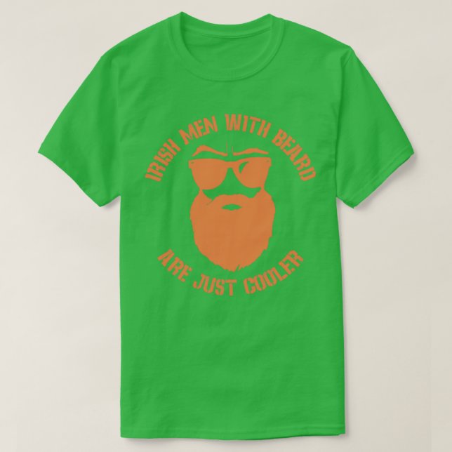 Camiseta Irish men with beard are just cooler (Frente do Design)