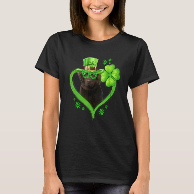 Camiseta Irish Newland Dog Love Shamrock Rua Patrick S (Frente)
