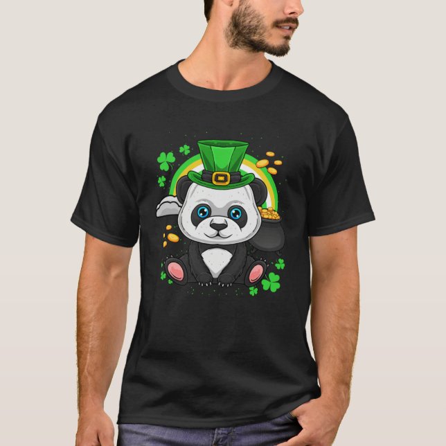 Camiseta Irish Panda Bear Cute St Patrick s Day St Paddys D (Frente)