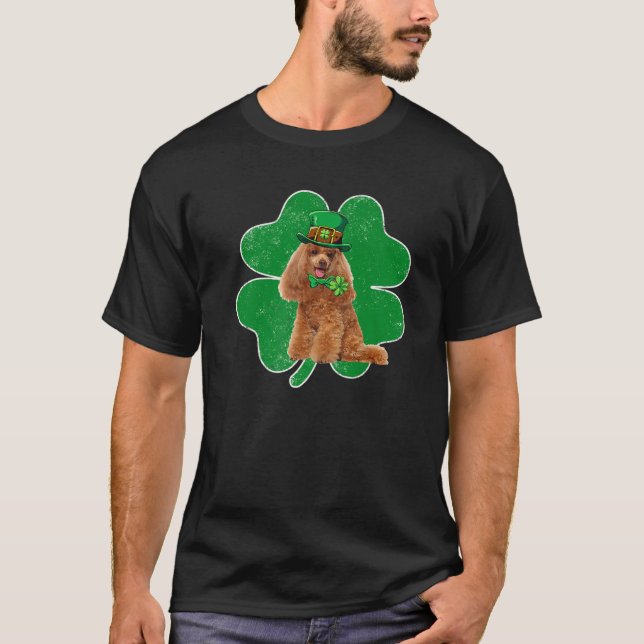 Camiseta Irish Poodle Leprechaun Hat (Frente)