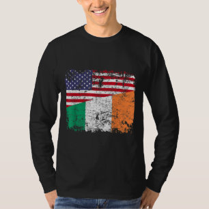 Camiseta IRISH ROOTS Half American Flag IRLANAND