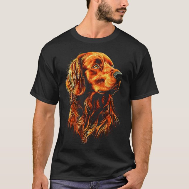 Camiseta Irish Setter Dog Graphic Pet Art Irish Setter (Frente)