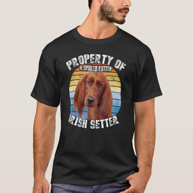Camiseta Irish Setter Dog Retro Property Of (Frente)