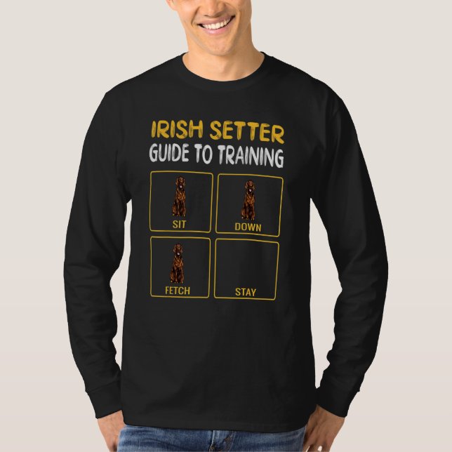Camiseta Irish Setter Dog Training Guide (Frente)