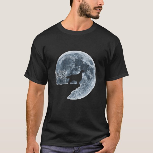 Camiseta Irish Setter Halloween Costume Moon Silhouette (Frente)