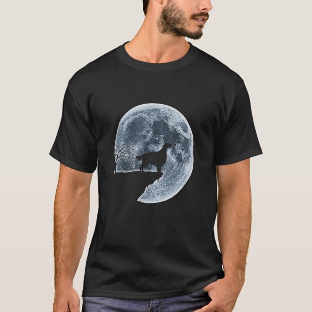 Camiseta Irish Setter Halloween Costume Moon Silhouette (Frente)