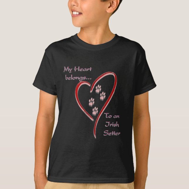 Camiseta Irish Setter Hearts Pertence (Frente)