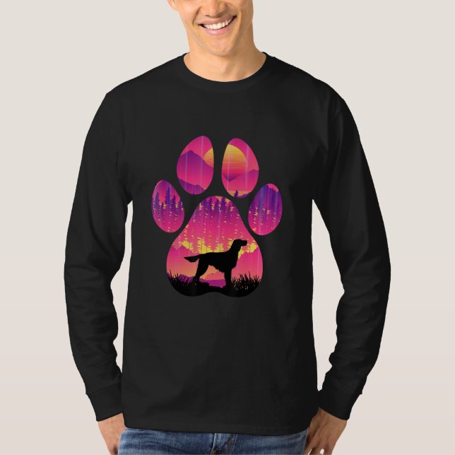 Camiseta Irish Setter Paw Mom Dad Dog  Women Men (Frente)