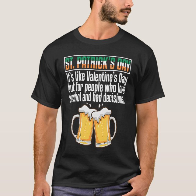 Camiseta Irish Shamrock Beer Drinking Happy Saint Patrick's (Frente)