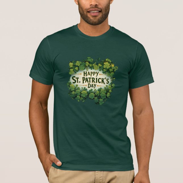 Camiseta Irish Shamrock Celebration Design (Frente)