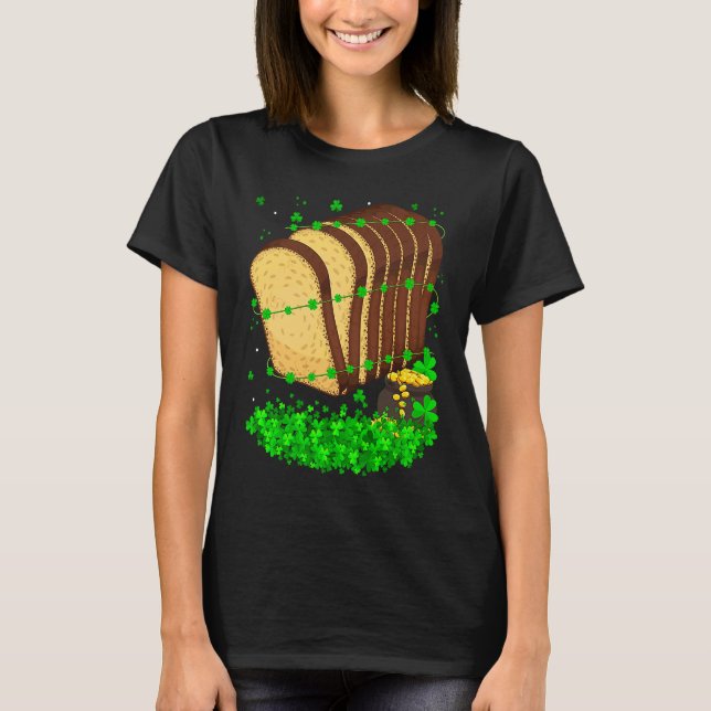 Camiseta Irish Shamrock Leprechaun Bread St Patrick's Day (Frente)